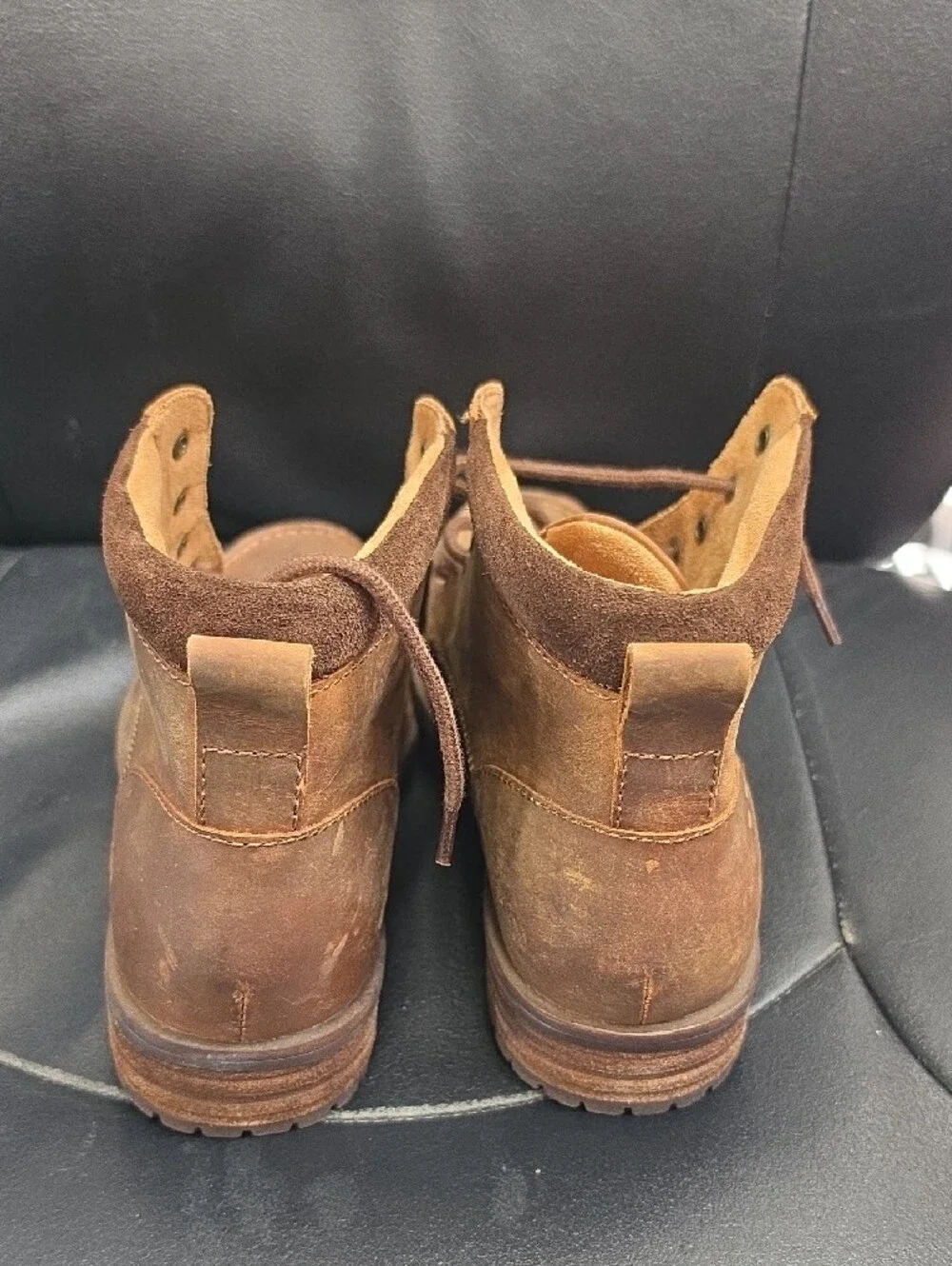 Born Men's Brown Leather Lace-Up Ankle Boots
